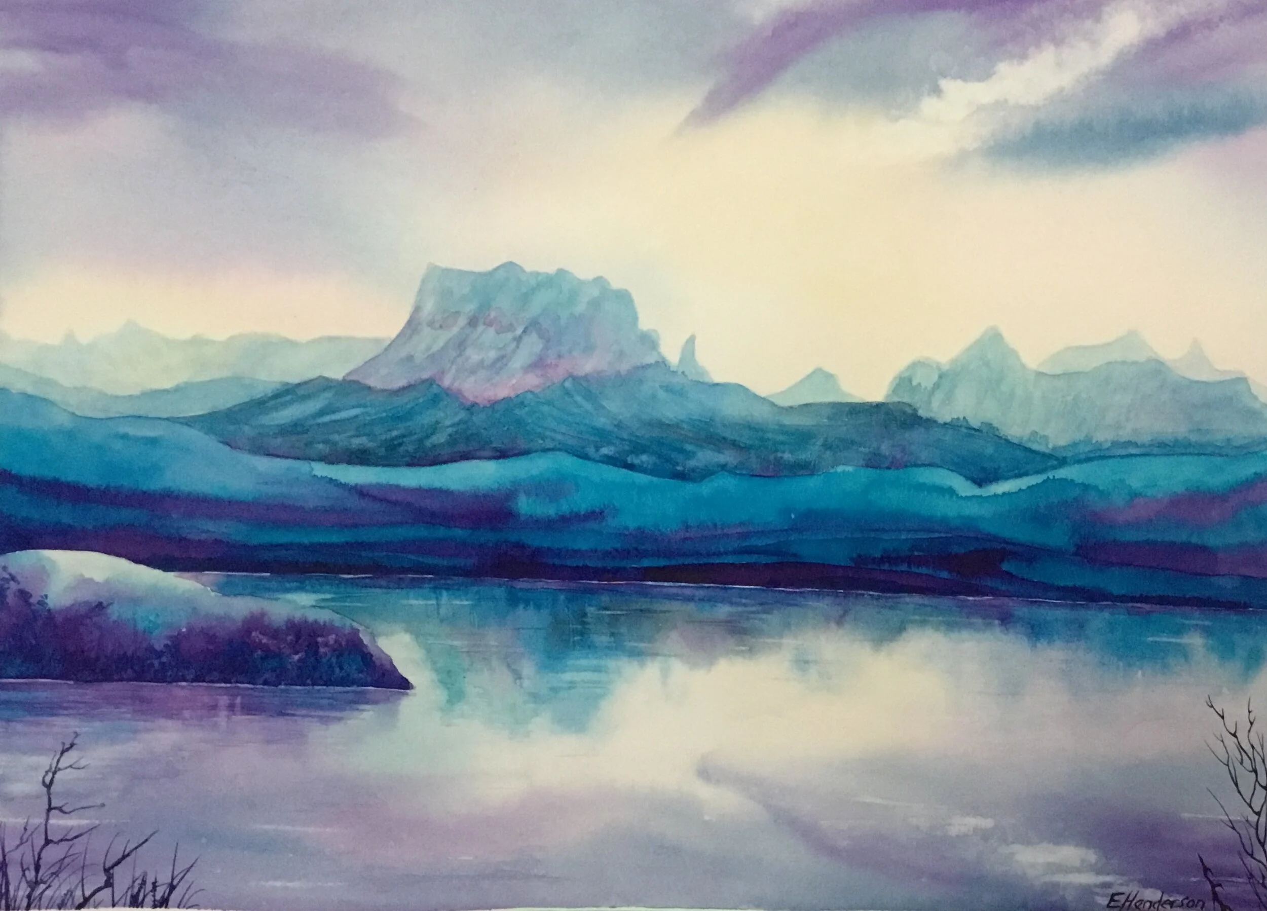 "Chief Mountain, Purple Glow" (SOLD) (Ltd. Edition Prints available)