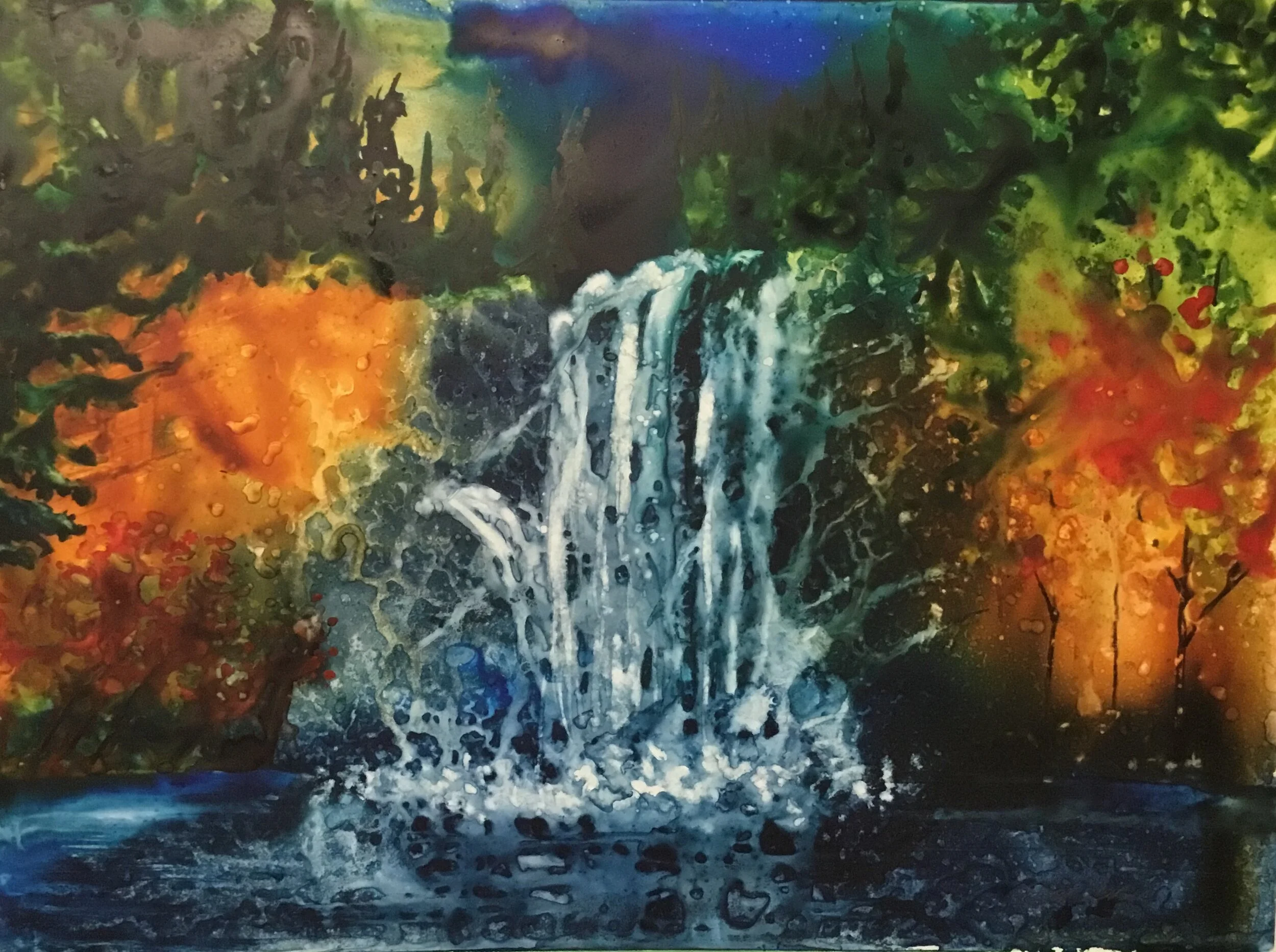 Yupo paper "Waterfall" 9x12
