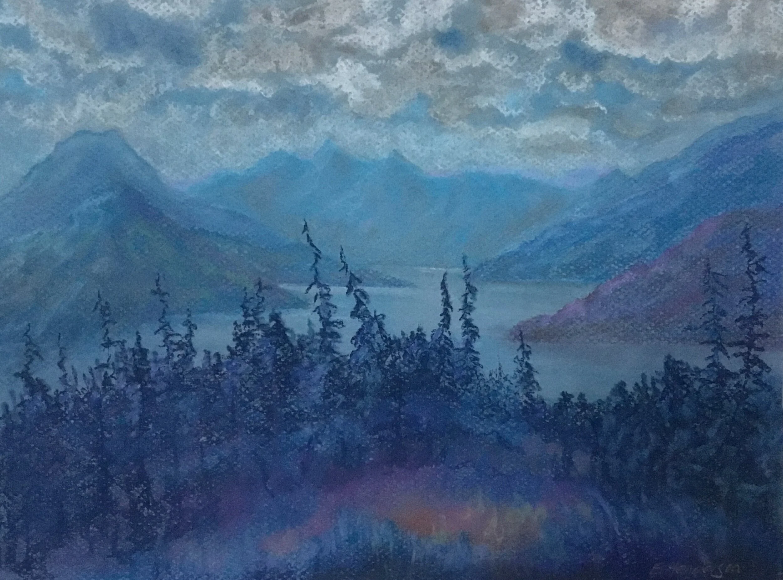  “Waterton Lake Meadow View” 9x12 