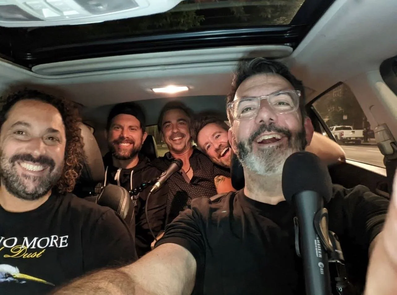 We had the pleasure of joining the @carconcarne podcast to eat wings with the owner of the @thewolcotttap, talk about our show on Friday, Aug 26th @ @goldendaggerchi with @badcandymusic & @valentigermusic, our new single “Surrender,”