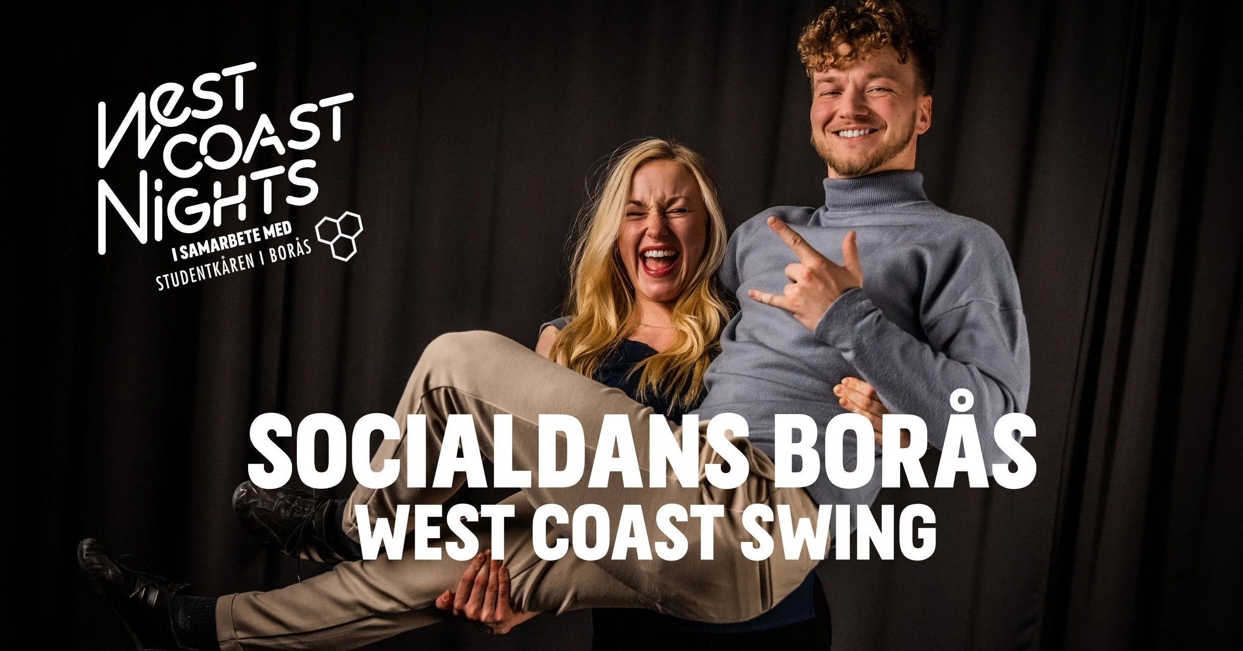 West Coast Swing socialdans med Victor och Evelina
