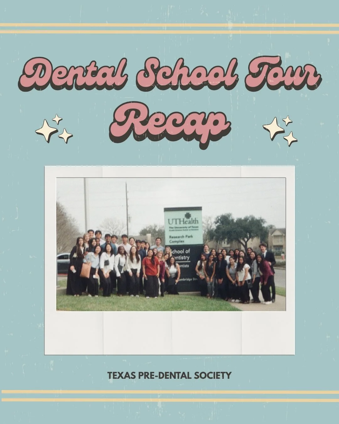 Throwing it back to our dental school tours! 😆🦷
This semester, our members received outstanding tours of UTHSCSA, UTSD, and TAMUSOD campuses! We had the opportunity to talk with dental students who shared their pre-dental and dental school journeys