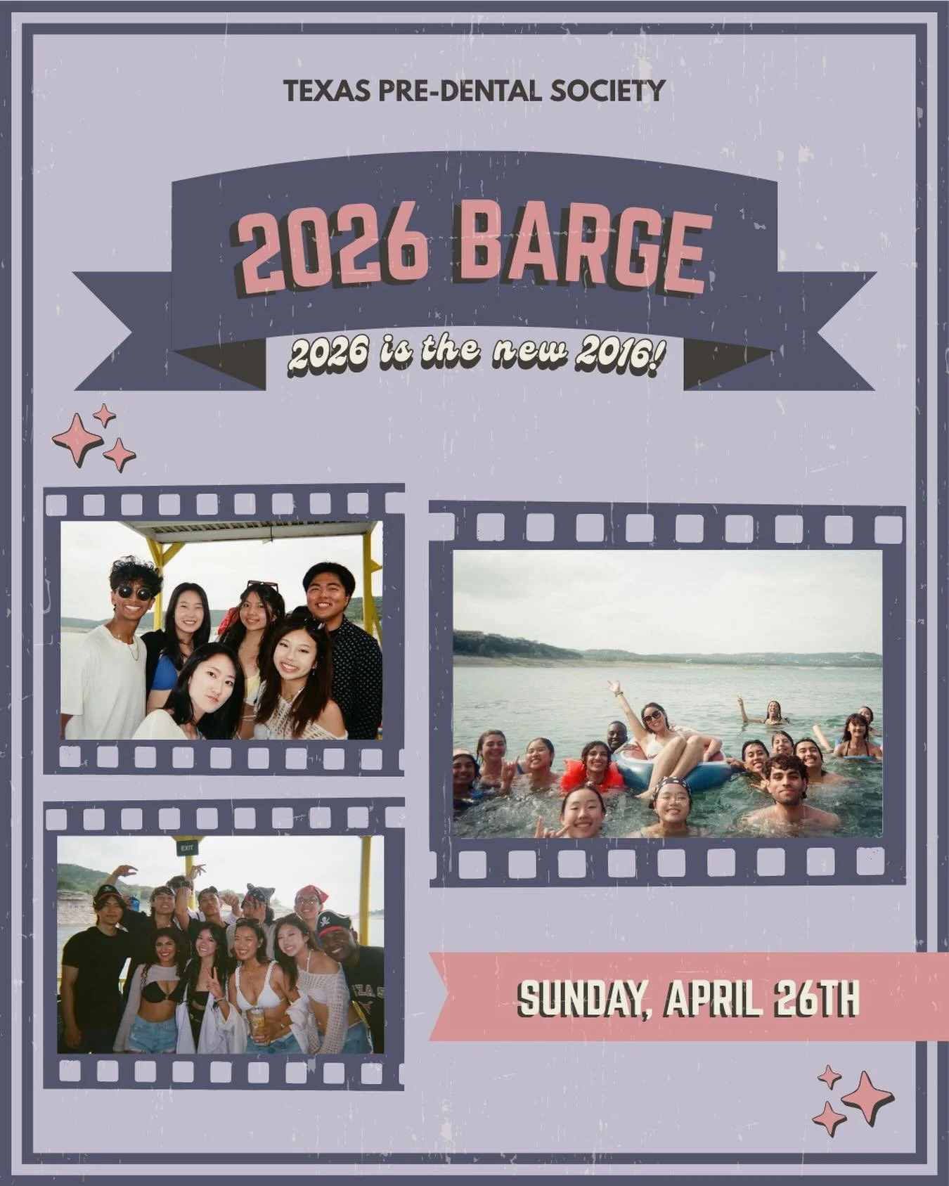 HEY TPS! Join us TODAY for our end-of-semester boat party! 😎🎉 There will be food, games, and great company, so be sure to check Slack for more information on pick-up time and location.

All members who are signed up for this event should have been 