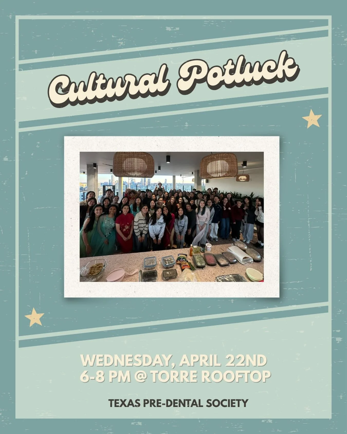 HEY TPS! 😋💫
Our cultural potluck is TONIGHT at 6pm! Join your fam in cooking delicious cultural dishes and enjoying a variety of different cuisines! 🌮🍜🍱 

The fam with the best dish will receive extra fam points! All members are welcome to atten