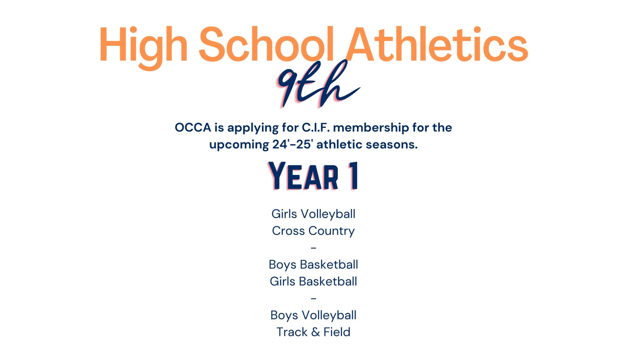 High School Athletics — Orange County Classical Academy A Hillsdale