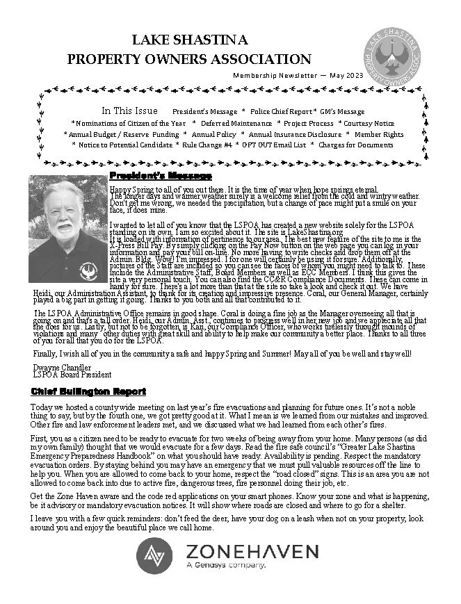 Lake Shastina Property Owners Association