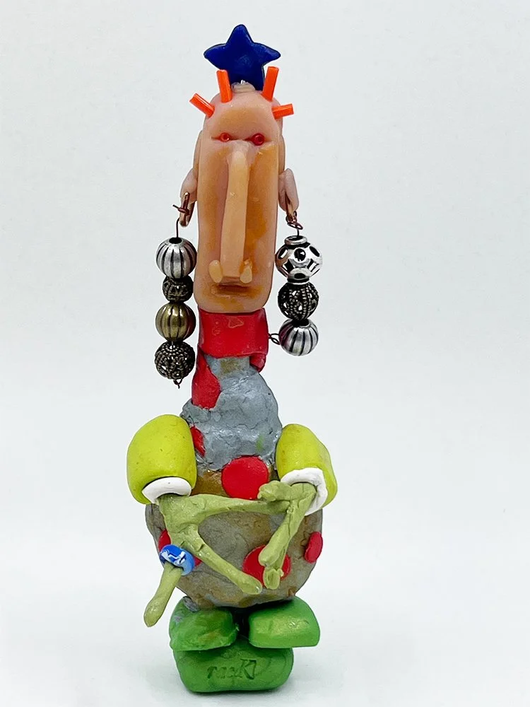 Blue Star beaded Lady