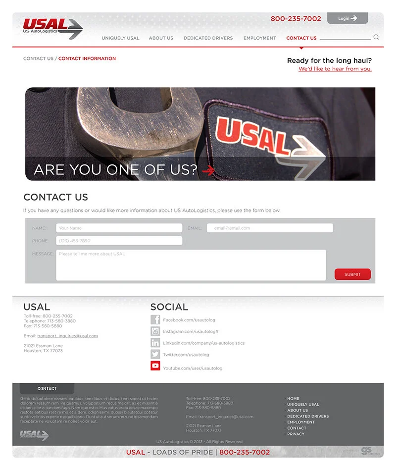 Contact page