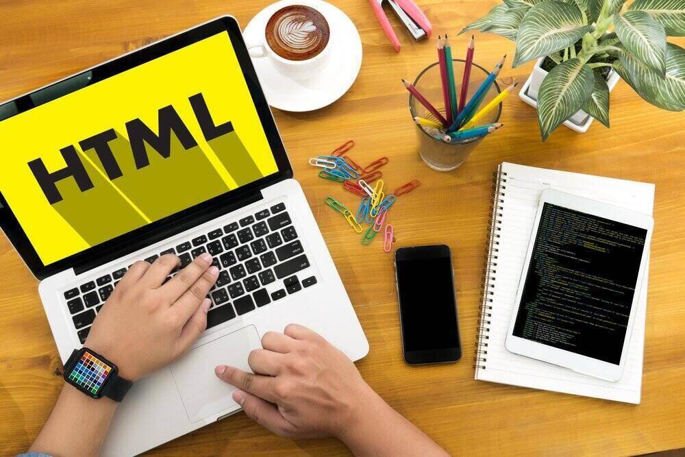 html coding in laptop