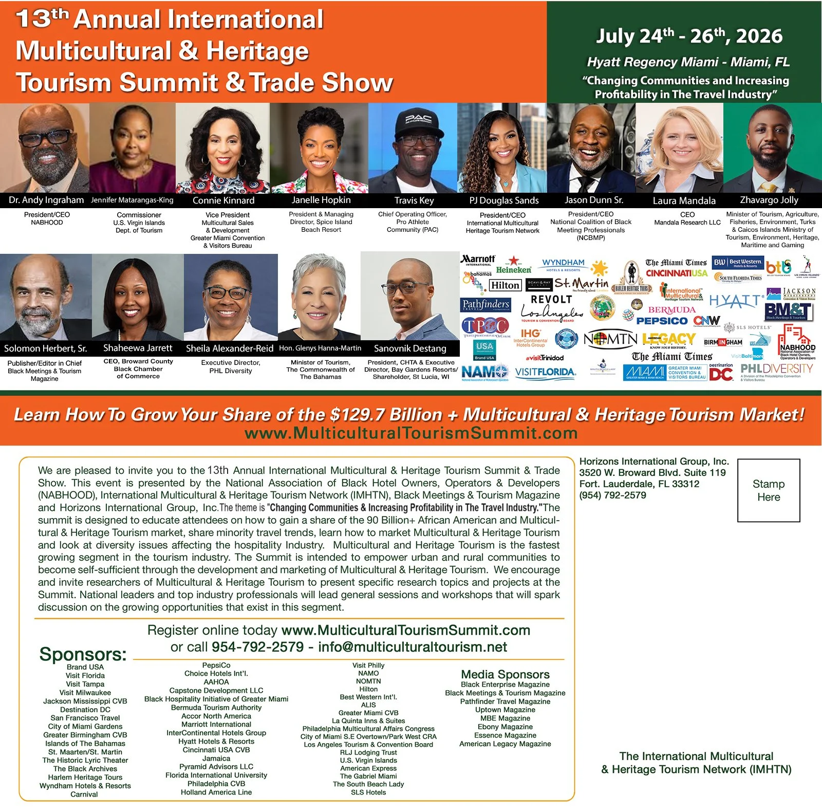 13th Annual International Multicultural &amp; Heritage Tourism &amp; Travel Summit &amp; Trade Show 2026