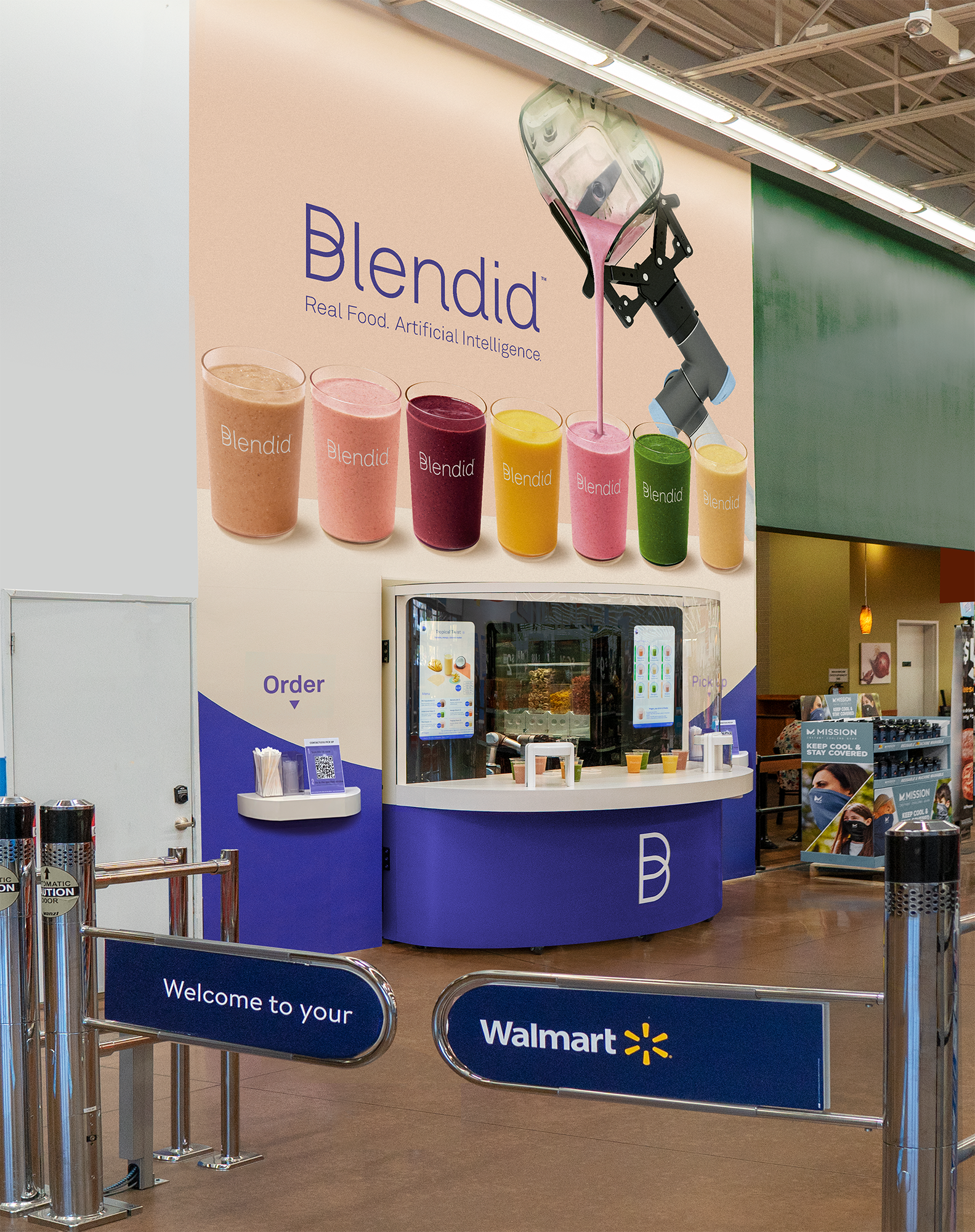 Blendid Opens Robot Smoothie Kiosk at a Walmart in Fremont, CA