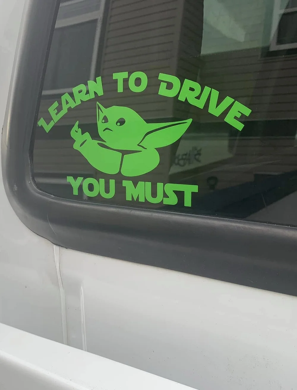 Baby Yoda Learn To Drive You Must Decal With Middle Finger Nixley Vinyl Baby Yoda Learn To Drive You Must Decal With Middle Finger Nixley Vinyl