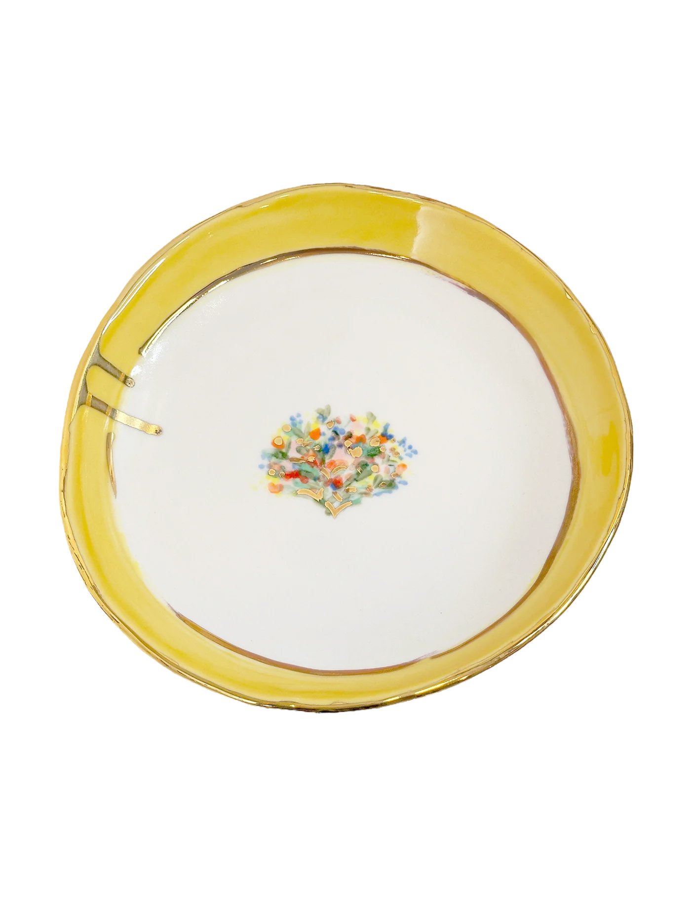 Bouquet Curved Plate - Yellow