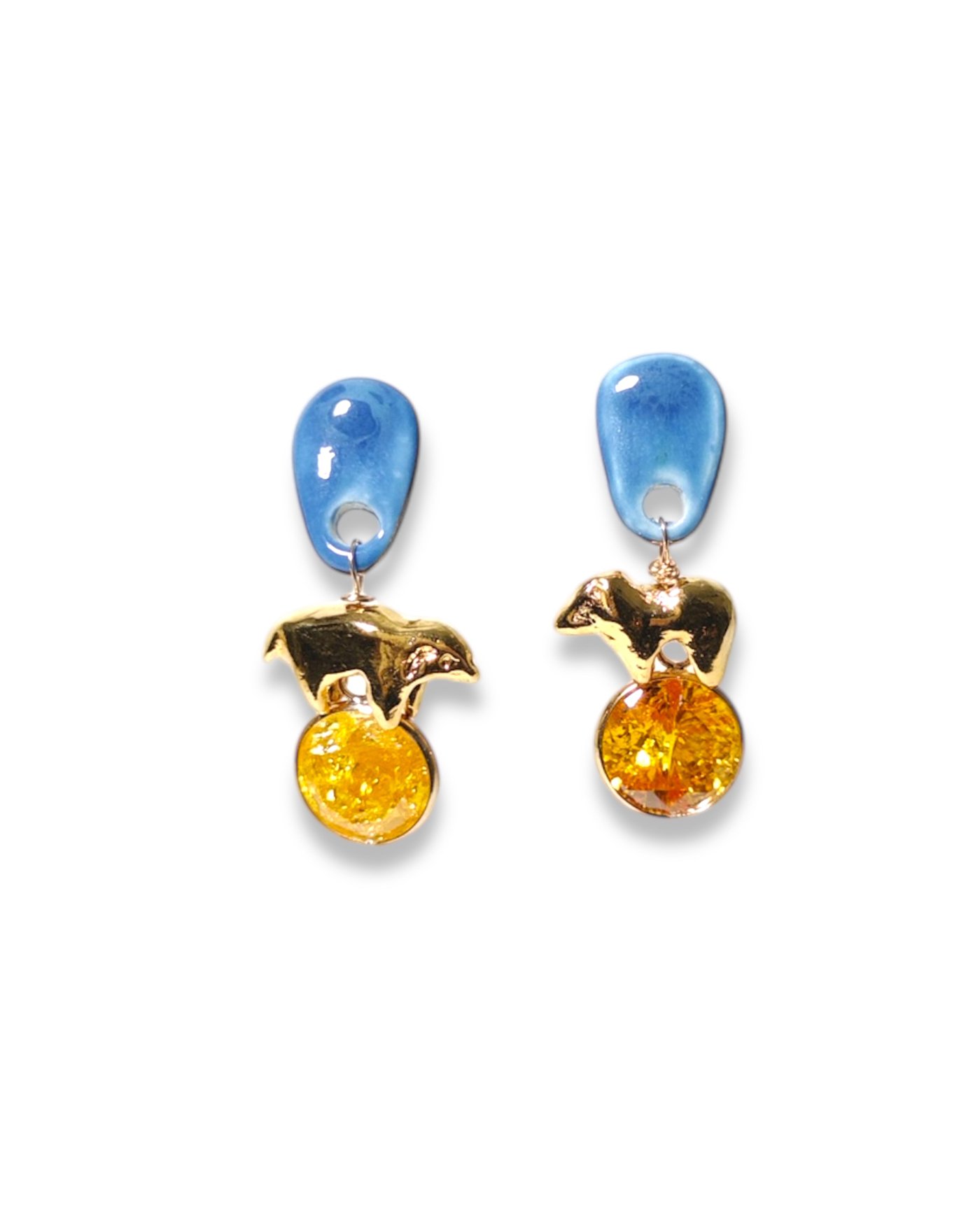 Calf Earrings - Blue