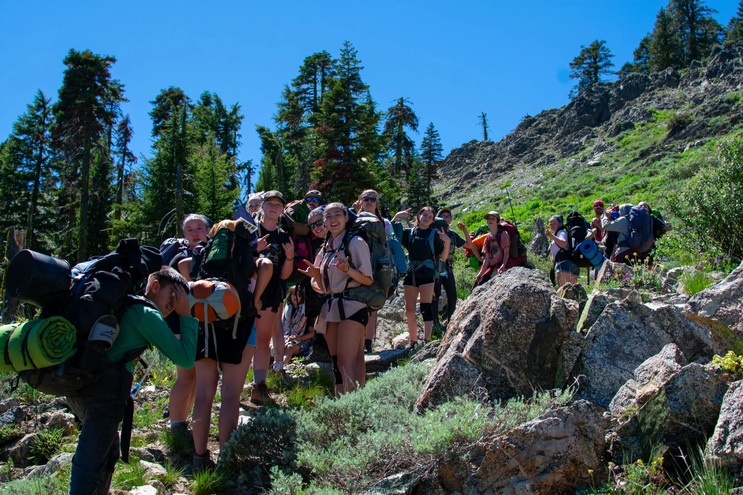 Hiking out of Ruffey Lake, motivated by the promise of ice cream back at base camp!