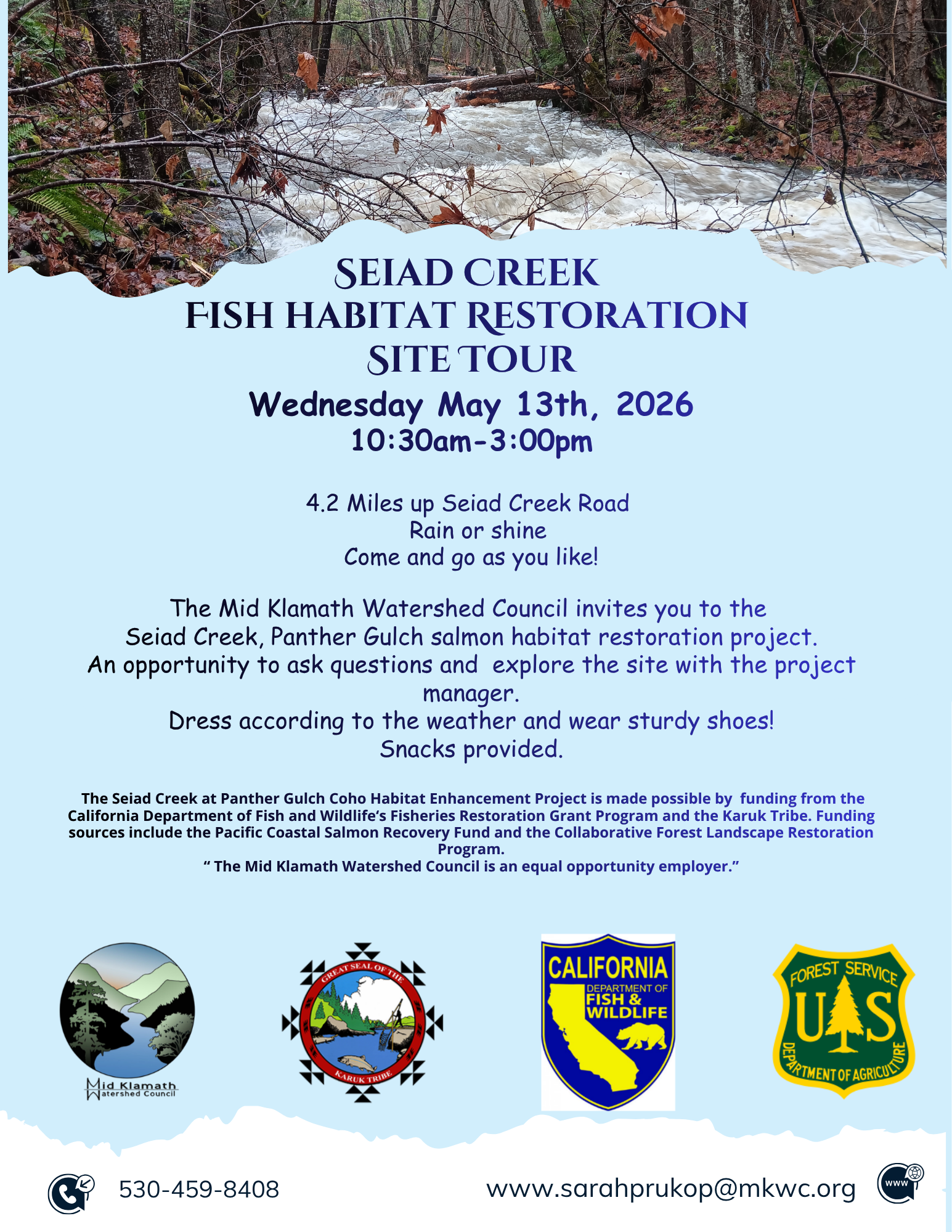 Seiad Creek Fish Habitat Restoration Site Tour
