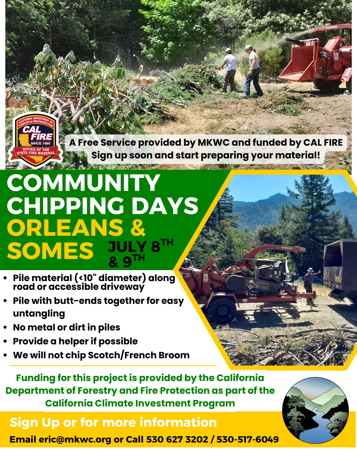 Community Chipping Days: Orleans &amp; Somes Bar
