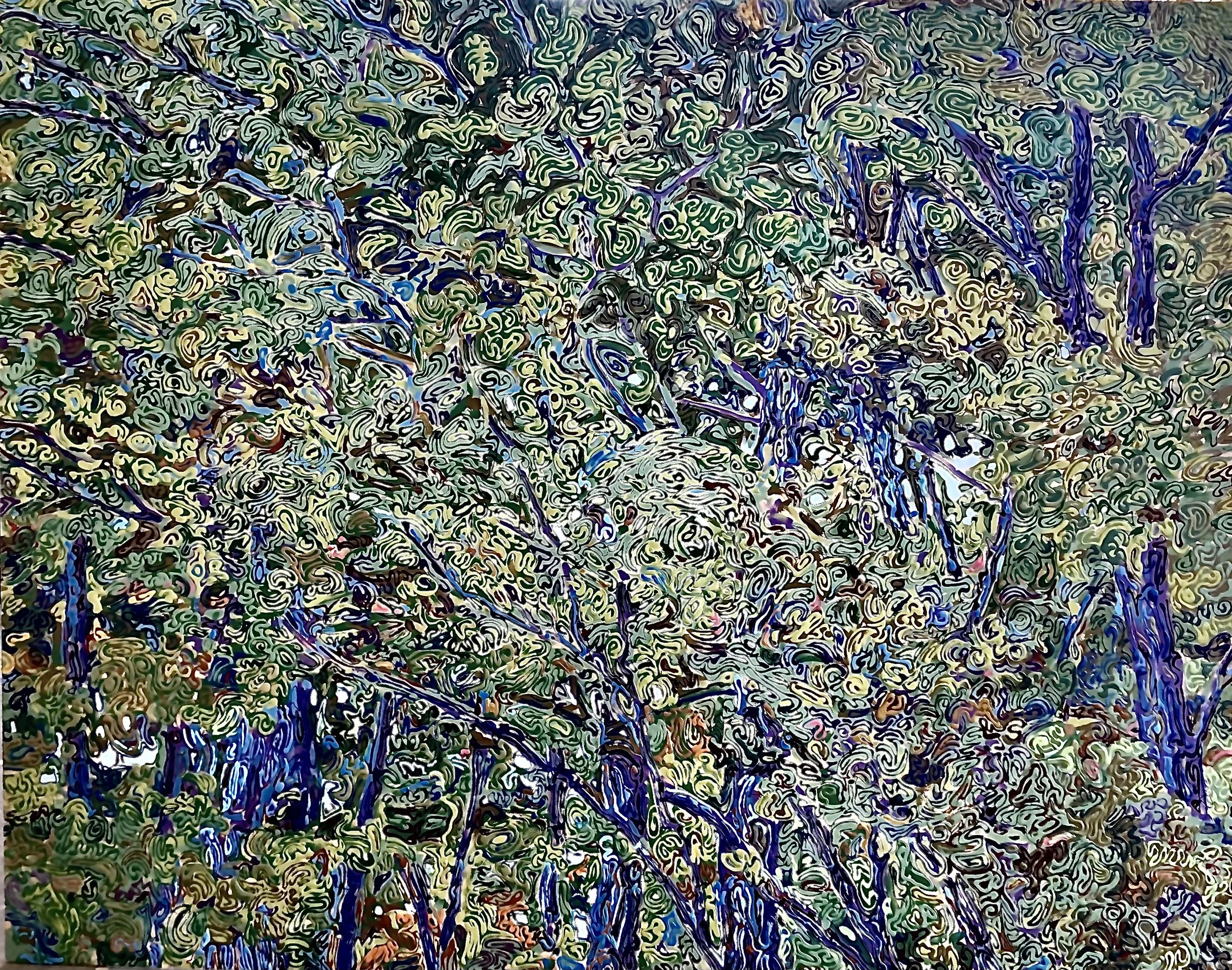 50. Dripped Paint Woods.