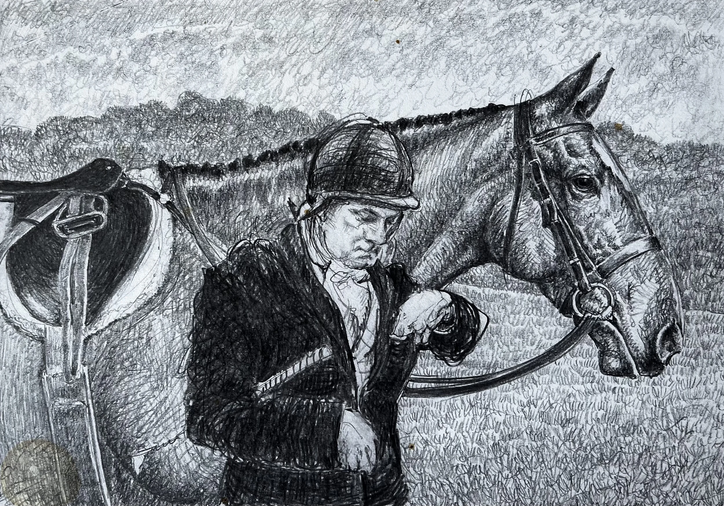17. Portrait study of John Bell and Rocky.