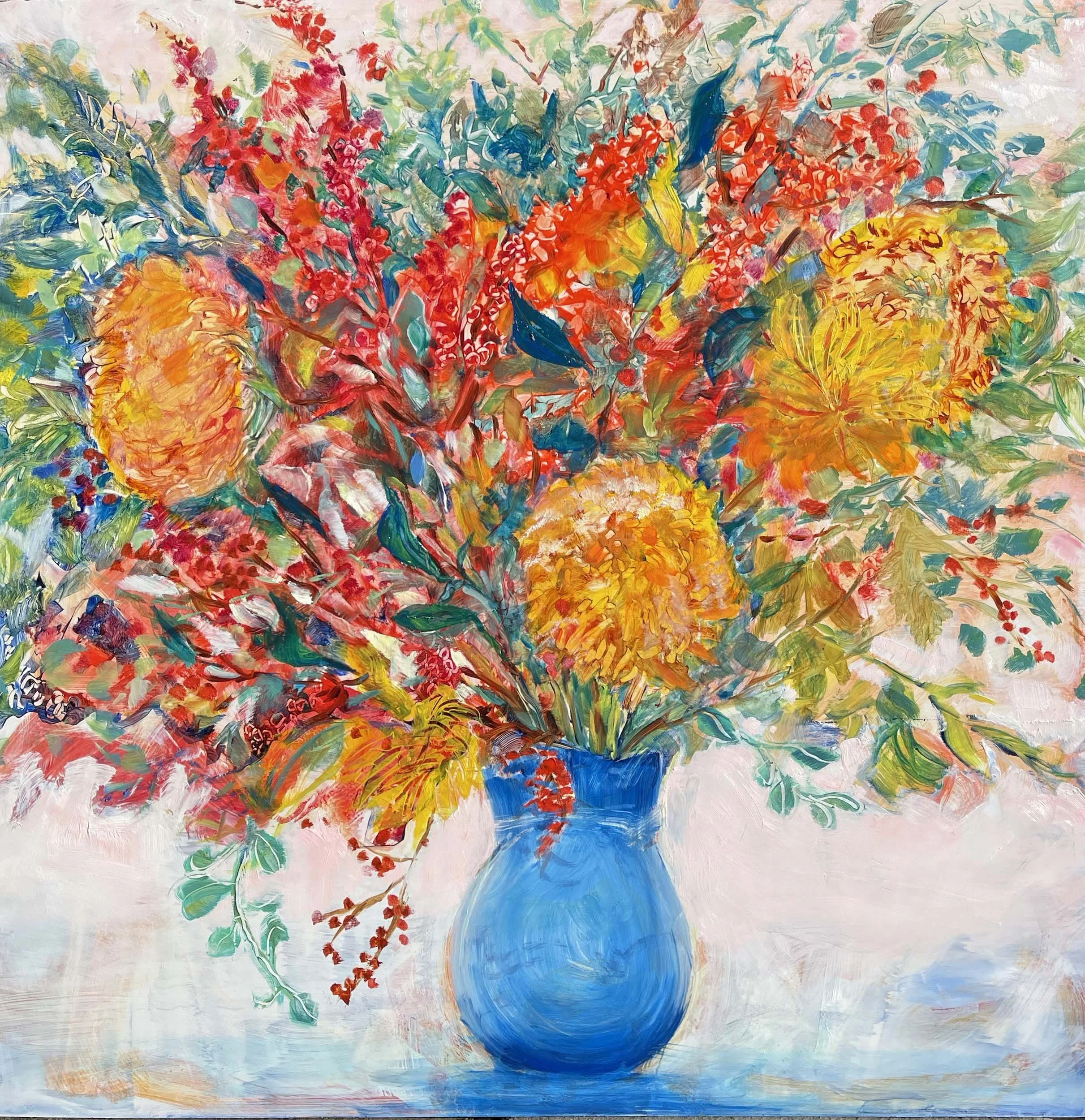 Berries and Chrysanthemums