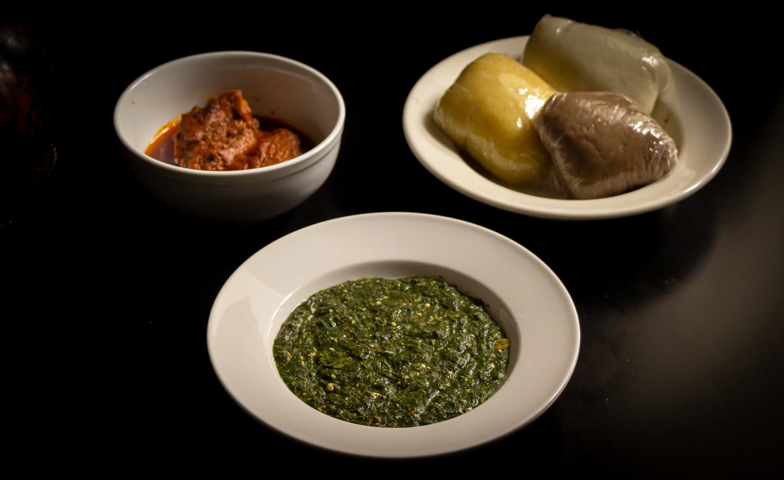 EweduBlended jute leaves seasoned and served with stew. $13.99