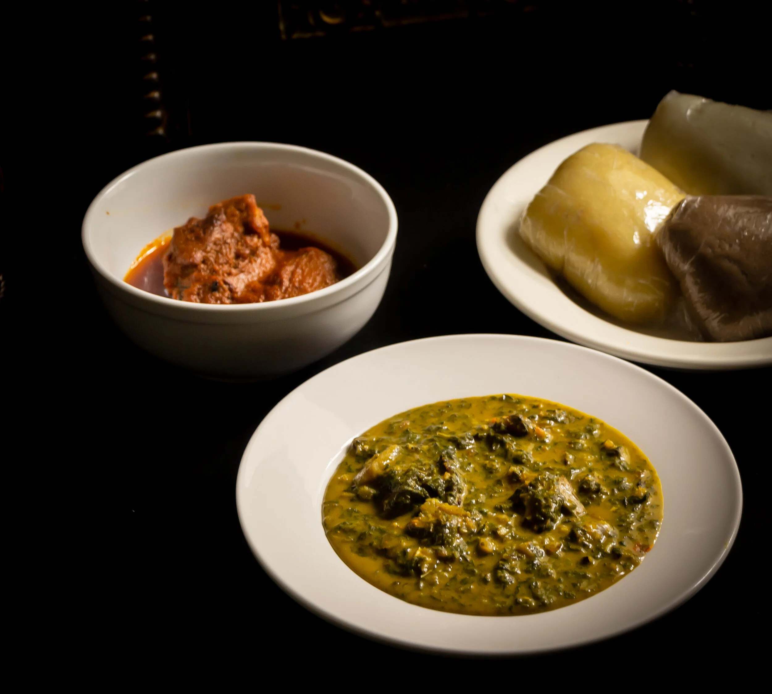Bitter Leaf SoupBitter leaf vegetable cooked with assorted meat. $13.99