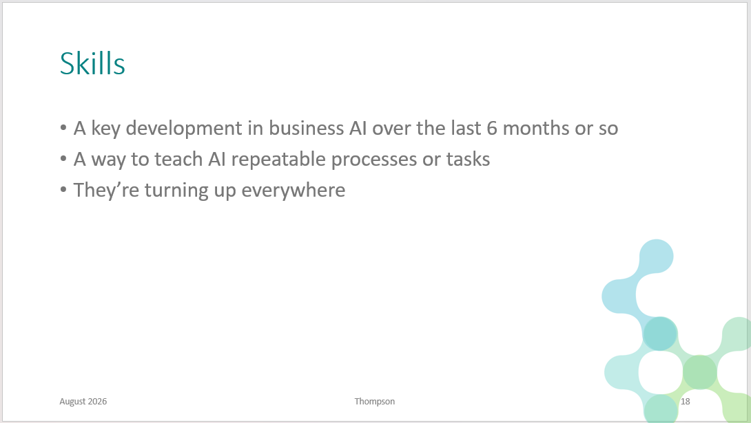 slide from a training session