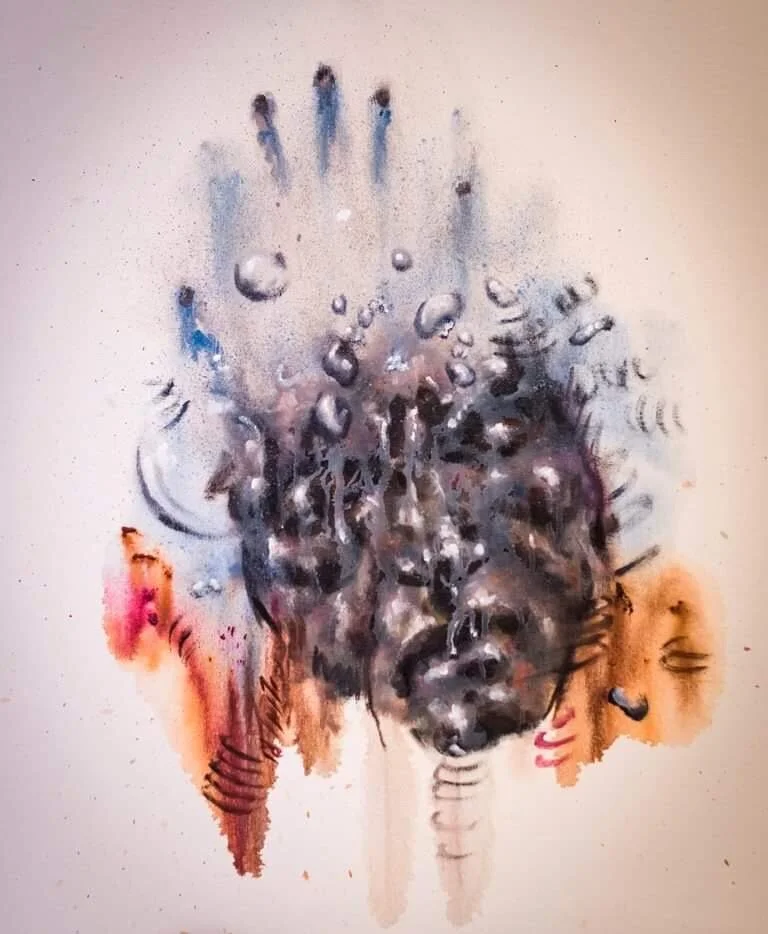 Under water