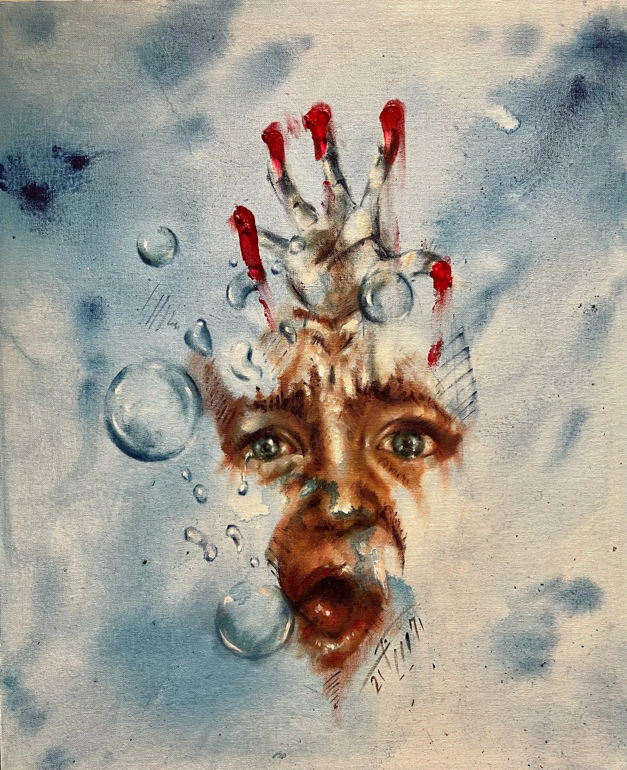 Trapped in a memory- on canvas