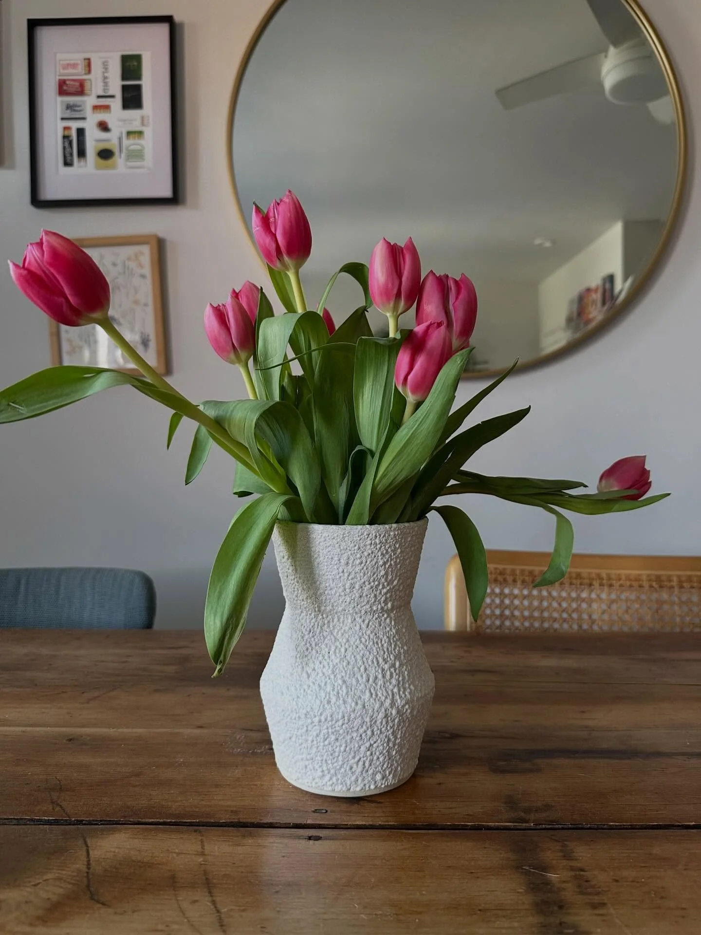 🌷 We skipped spring and went straight to summer in Brooklyn, but it&rsquo;s officially tulip season! 🌷 
Limited vases still available on my website and more to come soon.