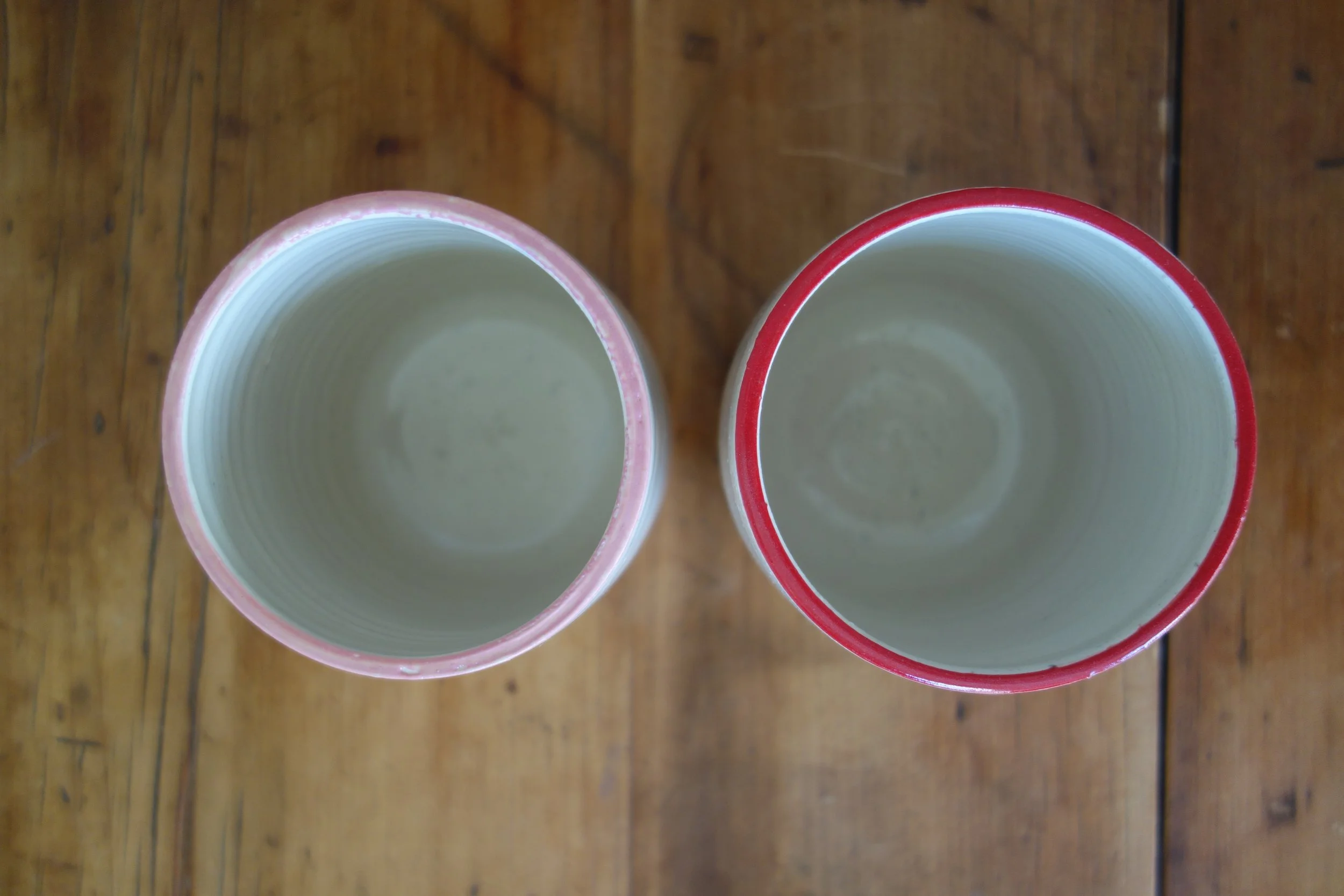 Contrast Rim Tea Cups