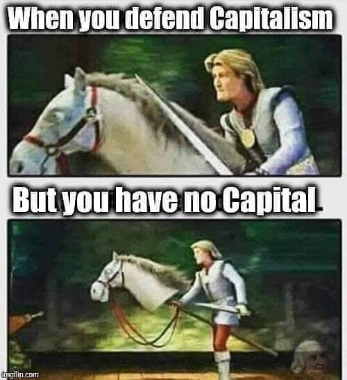 #capitalism #exploitation #alienation #labor #workingclass #proletariat #capitalists #capital #bourgeoisie #oppression #wealth #class #stockholmsyndrome #wageslaves #bootlickers