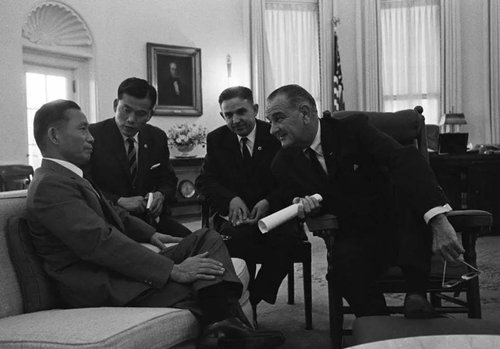Park Chung Hee with U.S. President Lyndon B. Johnson, 1963