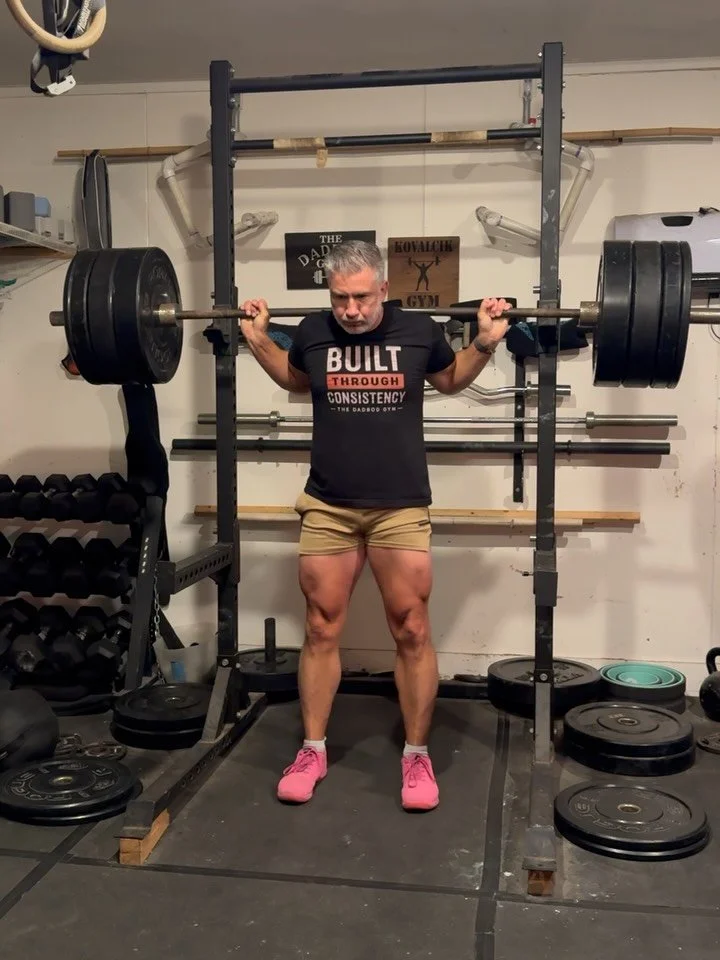 Sometimes you’ve just got to throw a little more weight on the bar and see what happens.
Heavy singles weren’t on the whiteboard today, but the legs felt good—so I went for it.
300 lbs moved easy… and now I know π
8-6-4-1-1