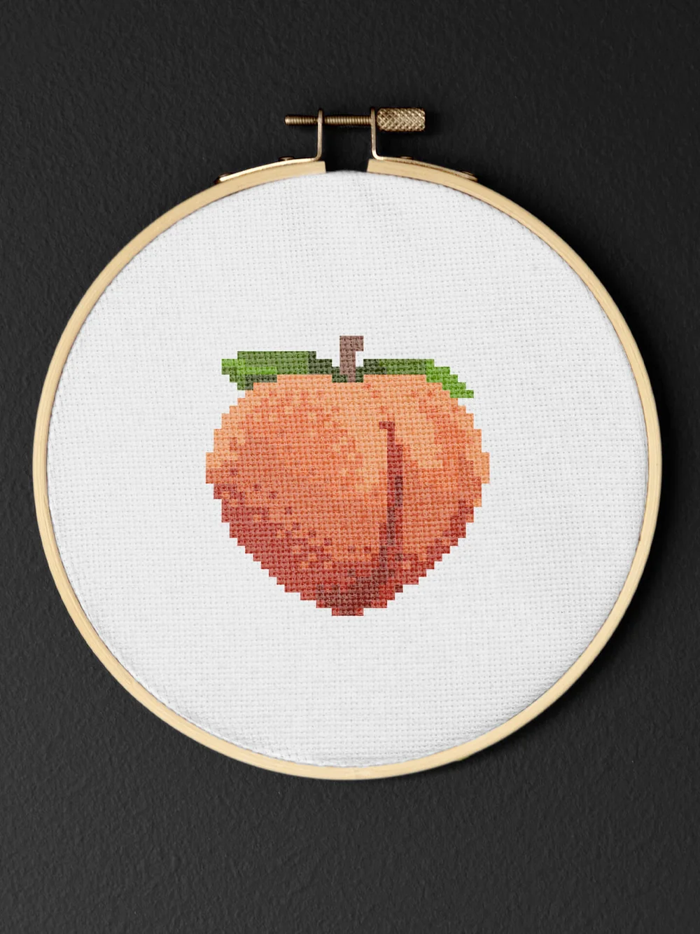 Emoji Series Peach Emoji Cross Stitch Pattern Haba
