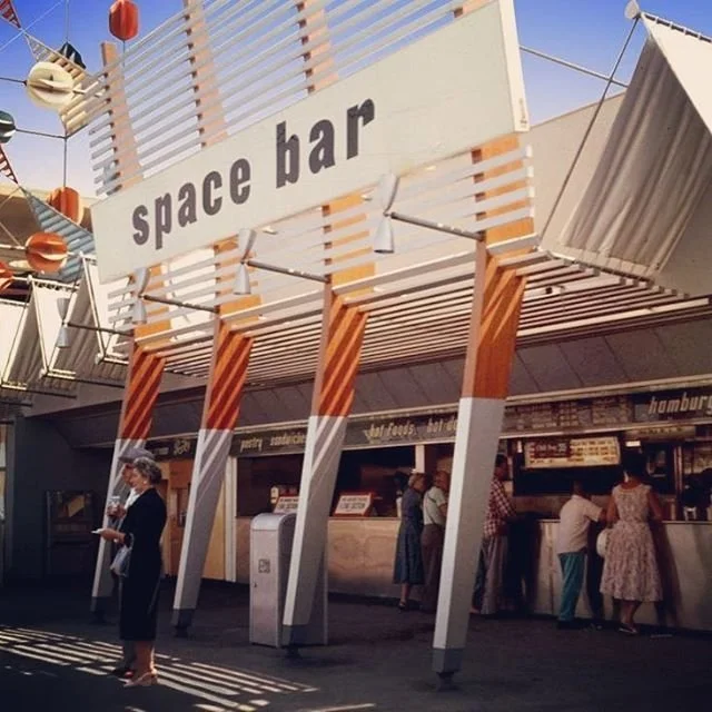 Tomorrowland and Frontierland Disneyland Restaurants in 1955