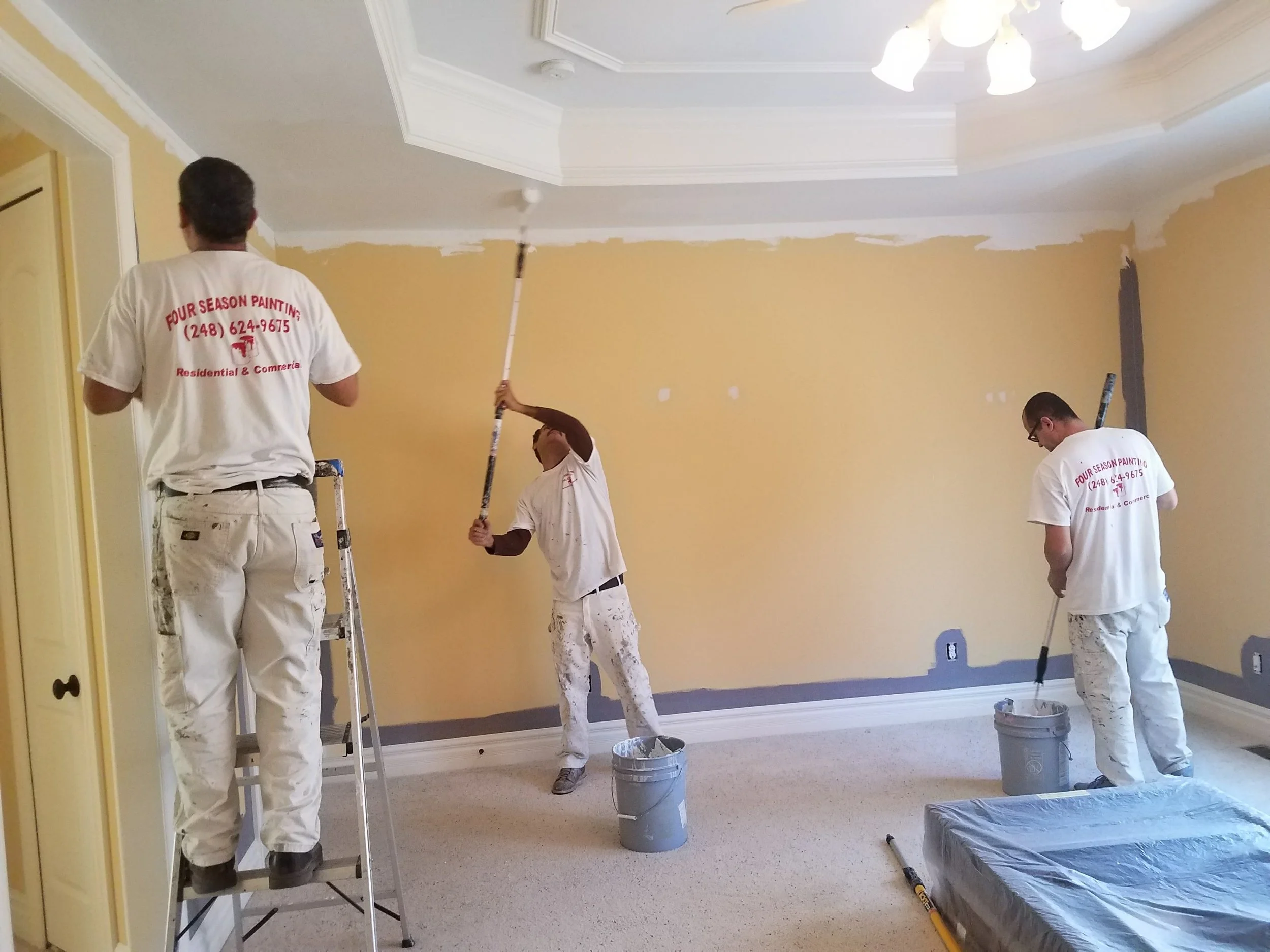 At Four Season Painting We Provide full services interior house painting in Wixom, Michigan and other surrounding Areas in Southeast Michigan.
