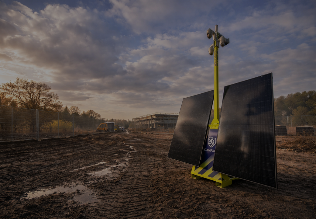 Off grid solar cctv security unit