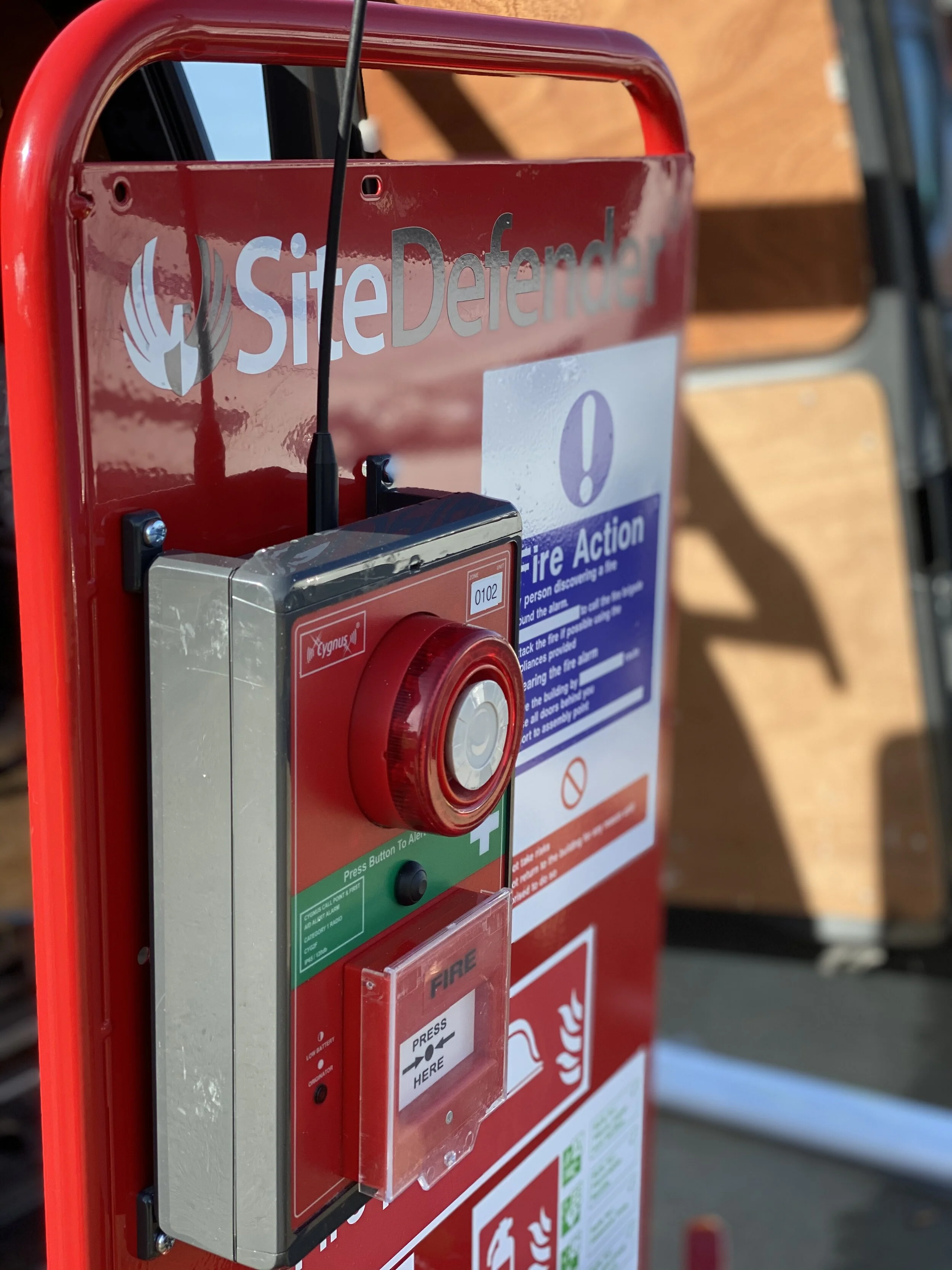 First Aid and Fire Call Point Trolley SiteDefender