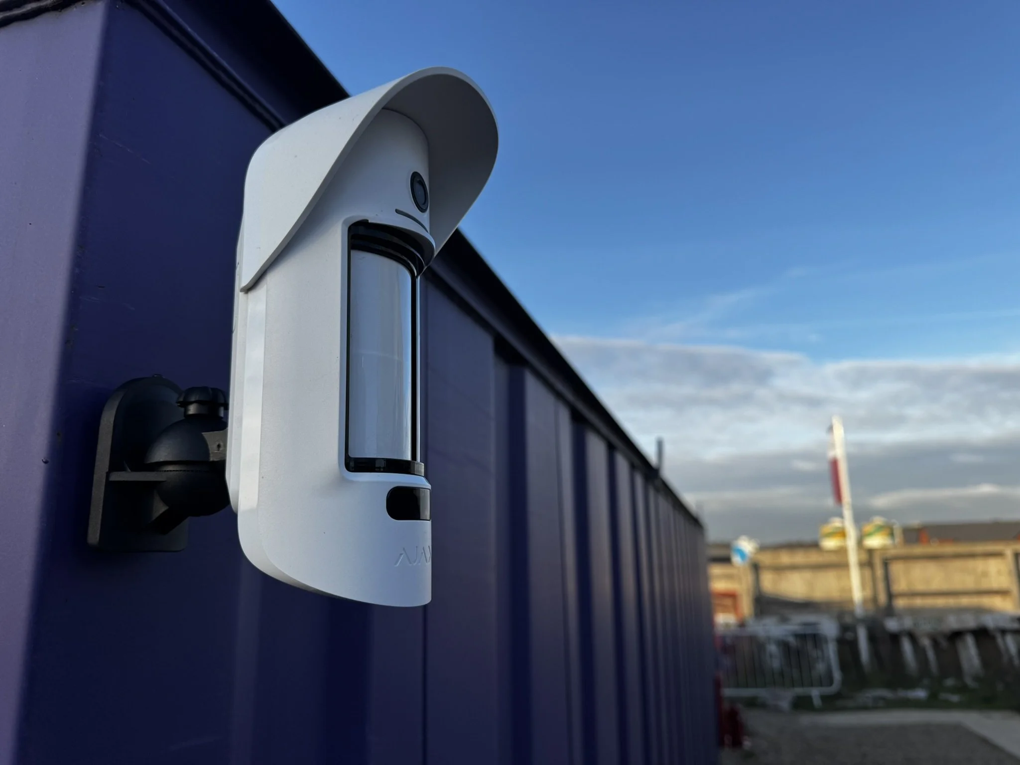 SiteDefender Swarm system Ajax camera on container