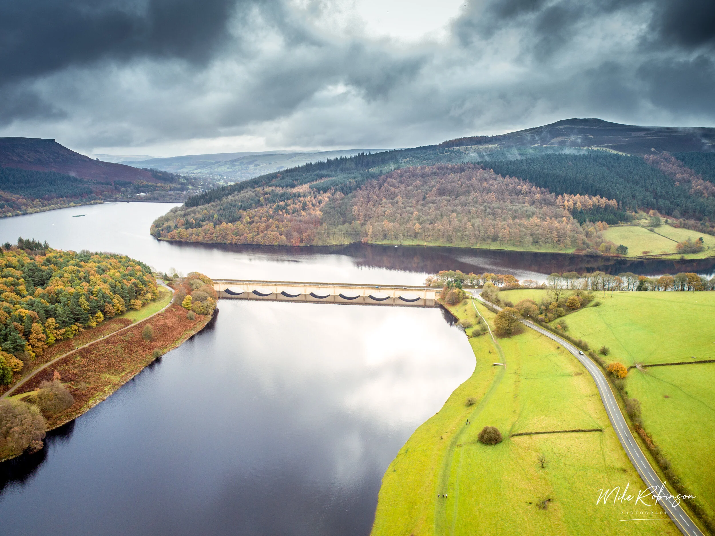 Ladybower Reservoir looking towards Stanage Edge