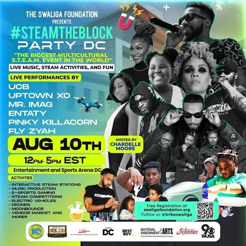  Chardelle Moore to Host and Perform at the Swaliga Foundation’s 8th Annual #SteamtheBlock Party DC