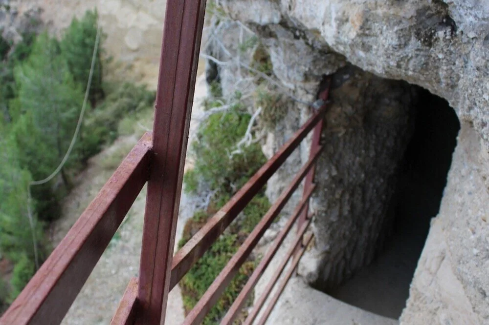The Narrow, Rock Entrance to Our Lady of the Shelters, Corinthia, Greece