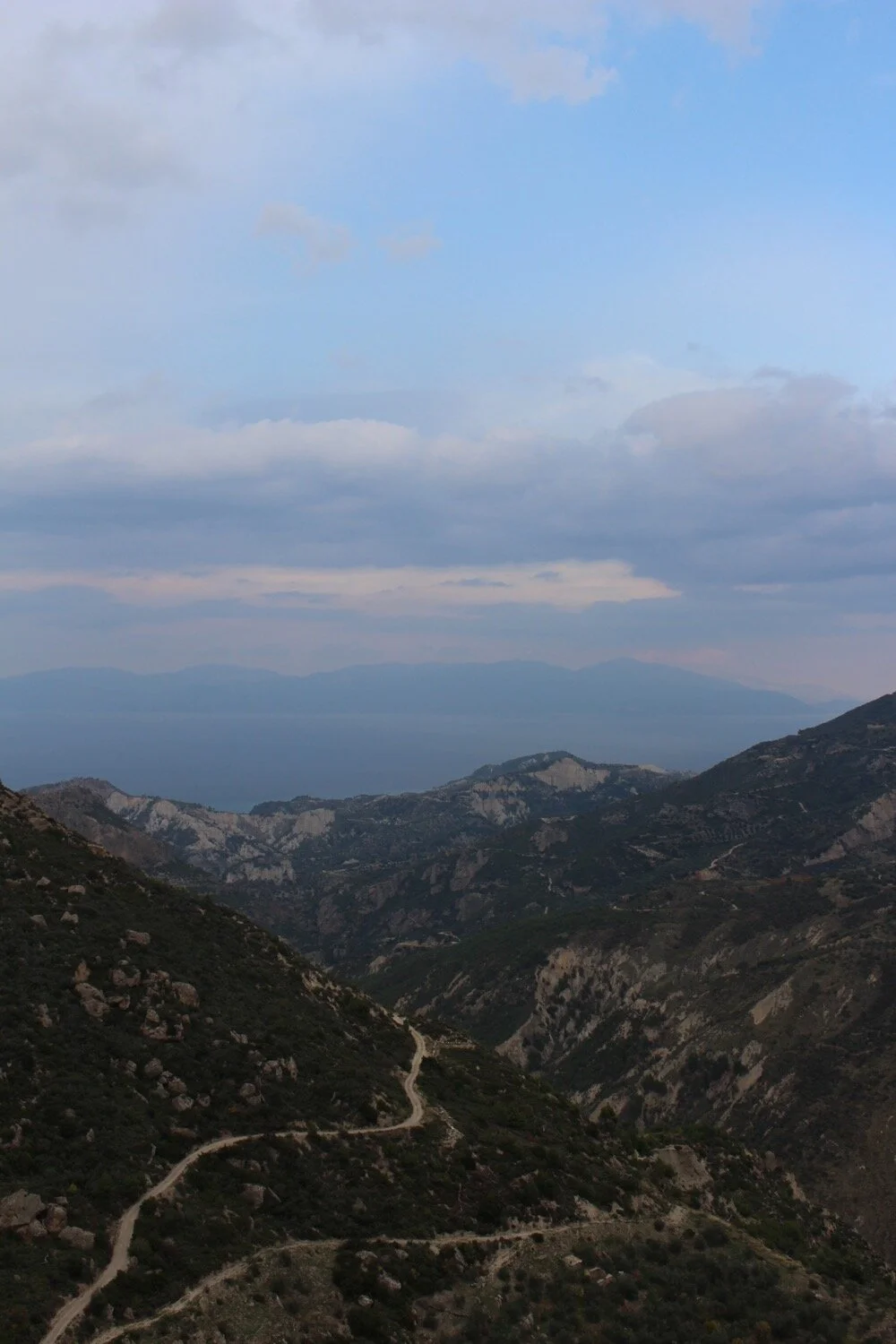 The view of the mountains from Our Lady of the Shelters, Corinthia, Greece