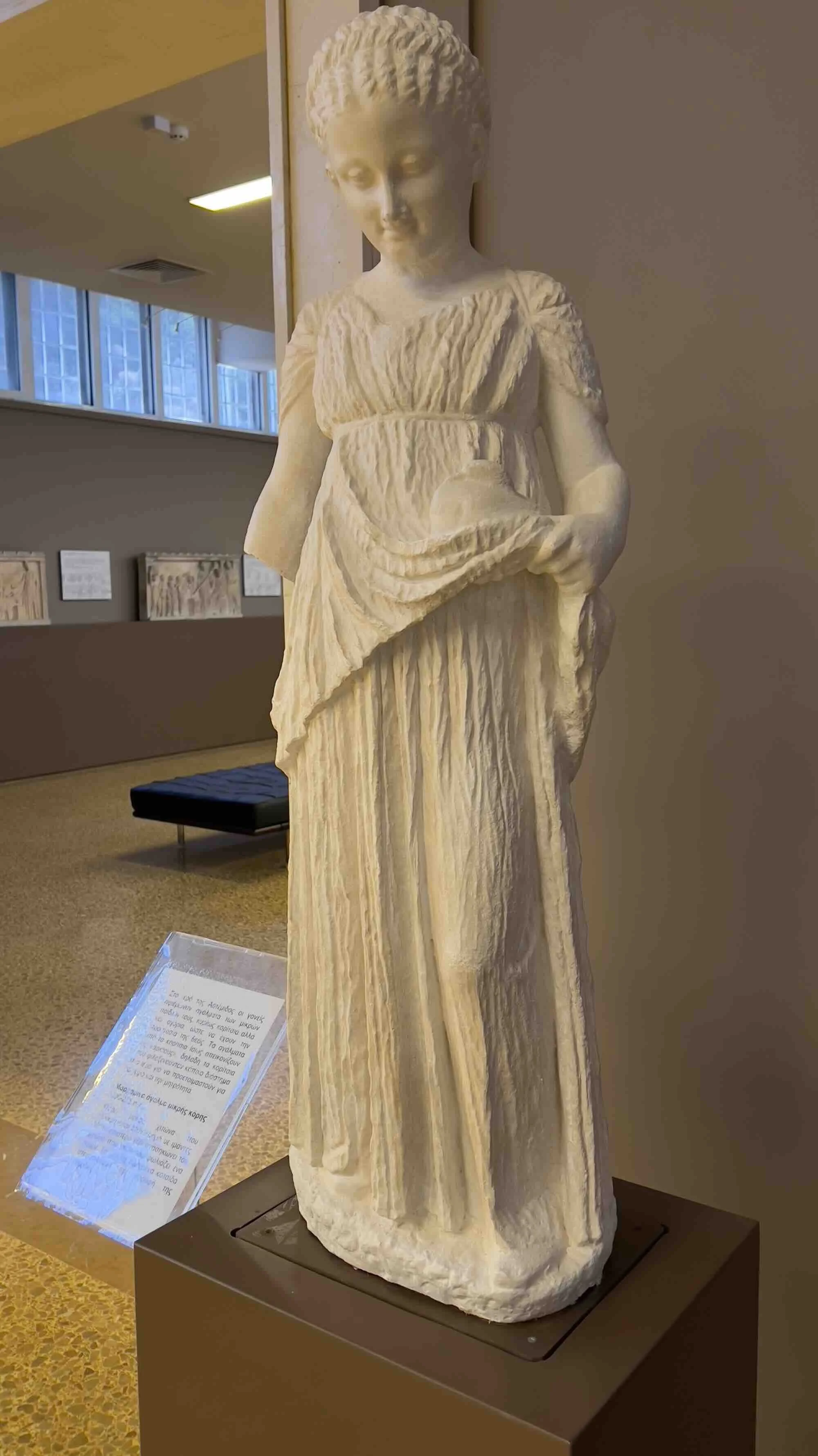 Statue of a young girl from the temple of Vravrona, Greece