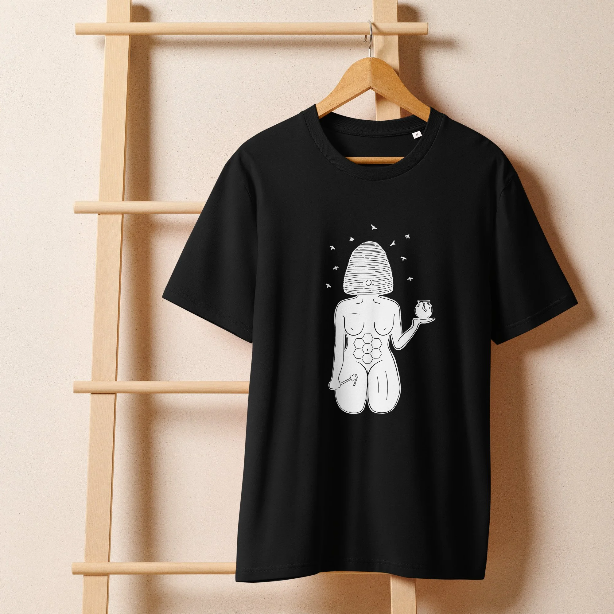 Honey Bee Goddess Organic Cotton T-shirt (N American Sizes)