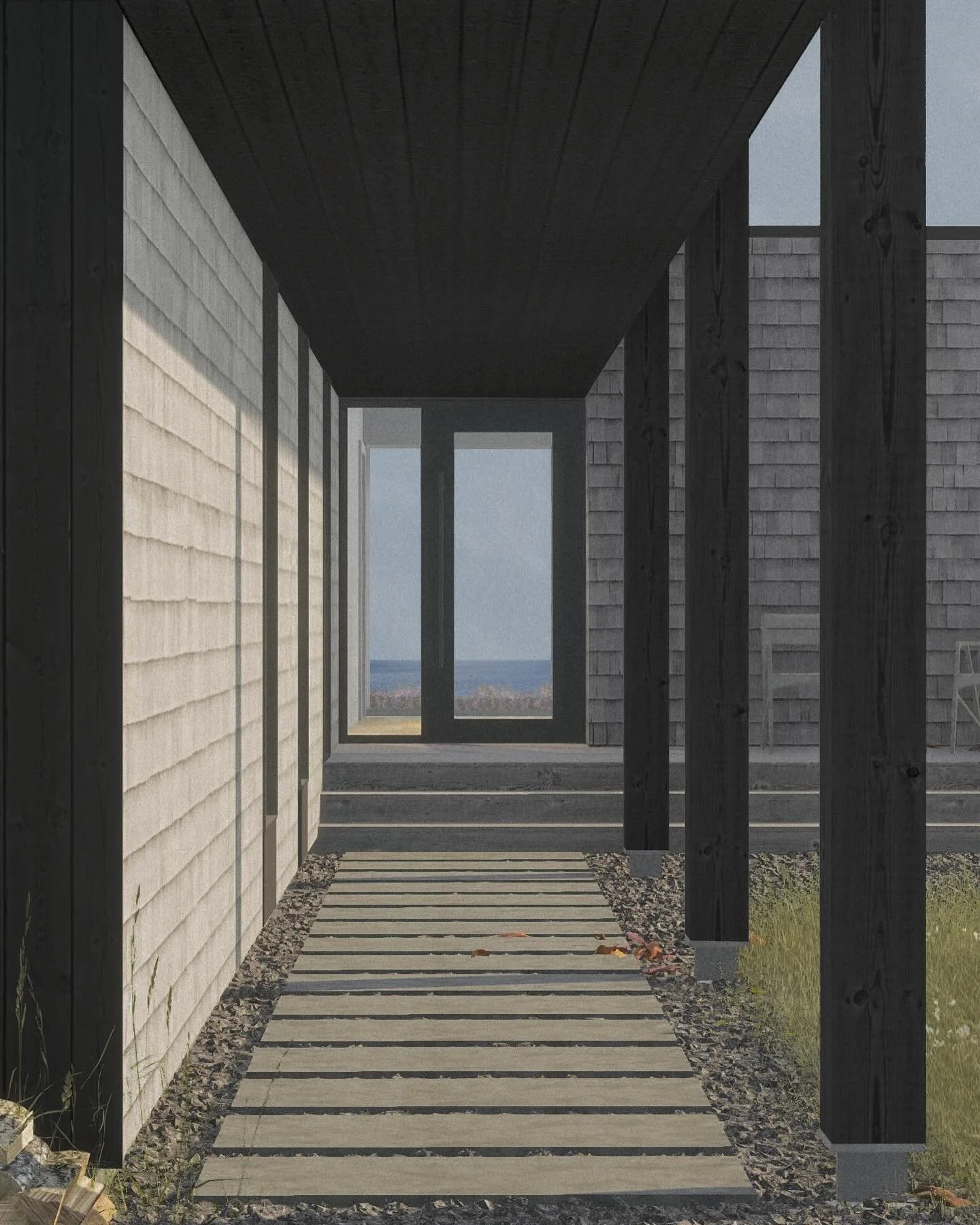 In Construction | Swipe to see the progress at our latest project with @east.coast.modern 

The douglas fir colonnade leads to a breezeway entry with views out to Trinity Bay.

Design Team
Evan Hoyles
@mattbenteau 

Build Partner
@sablebuildingdesign