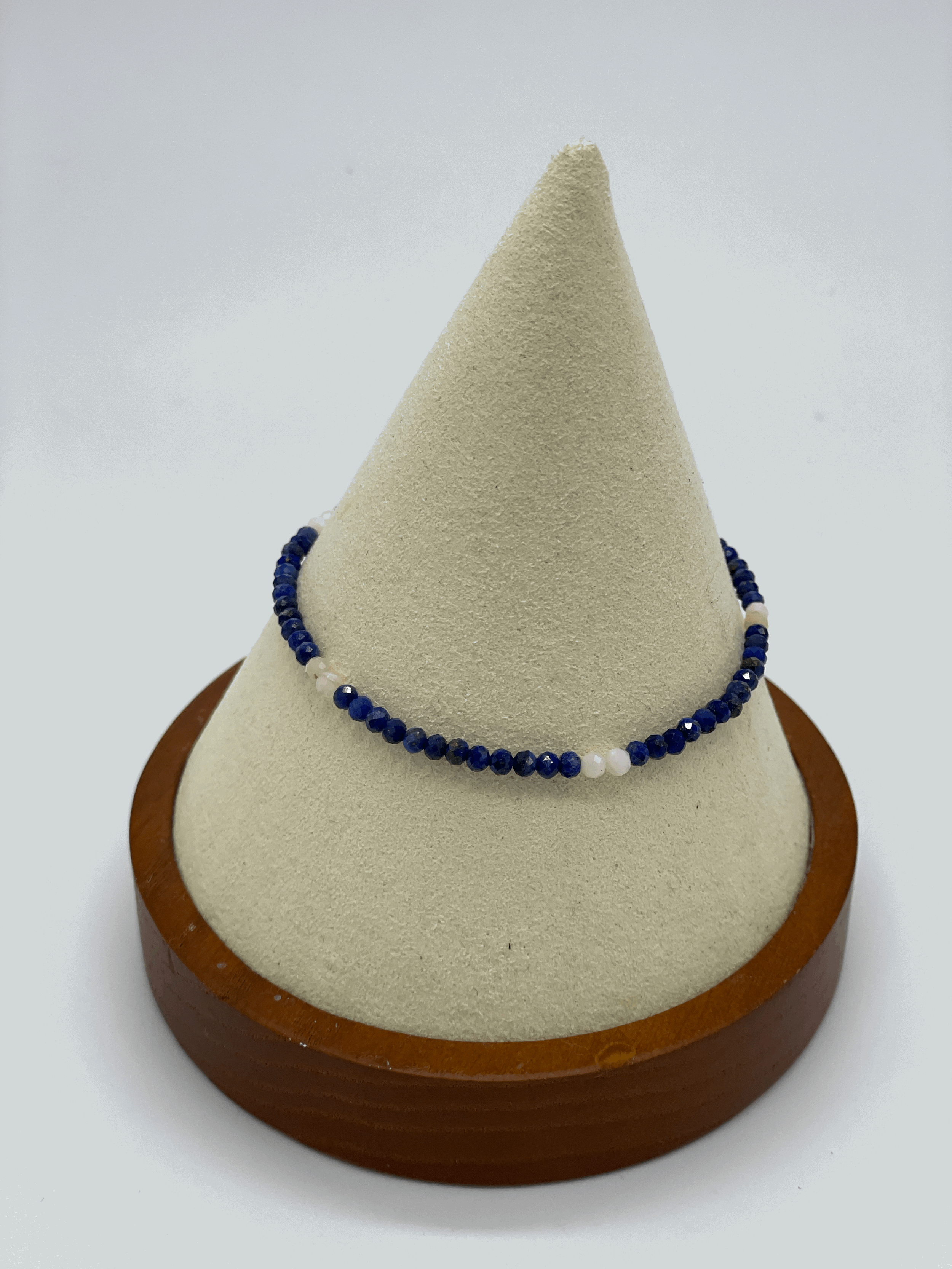 Lapis and opal mini gem bracelet