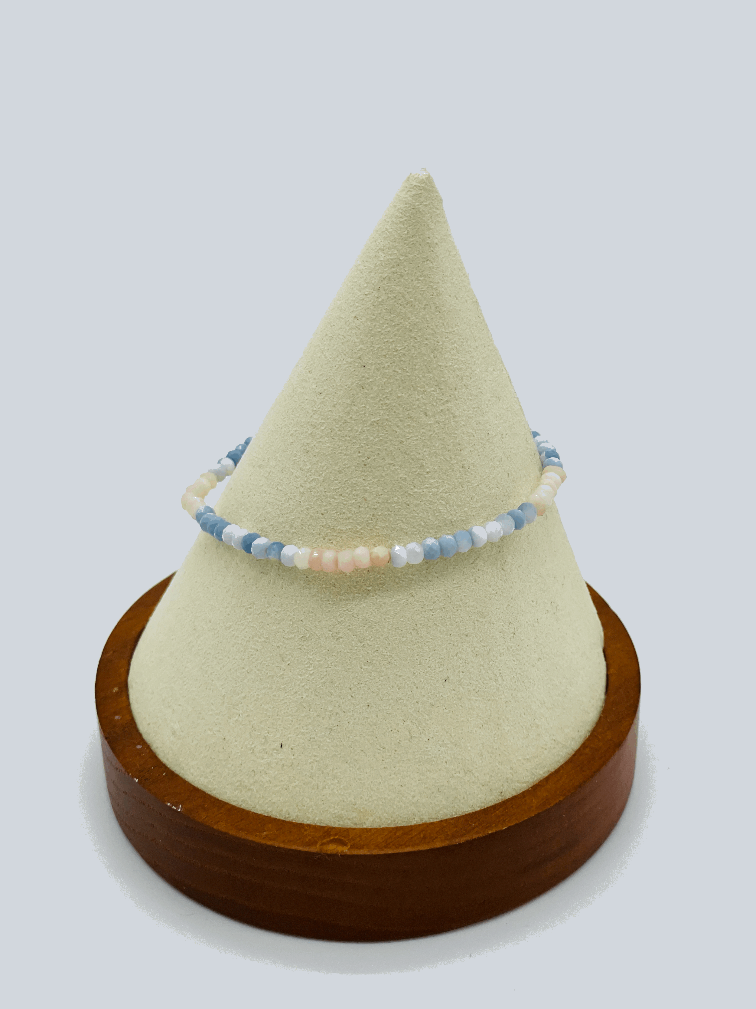 owyhee opal with pink opal mini gem bracelet