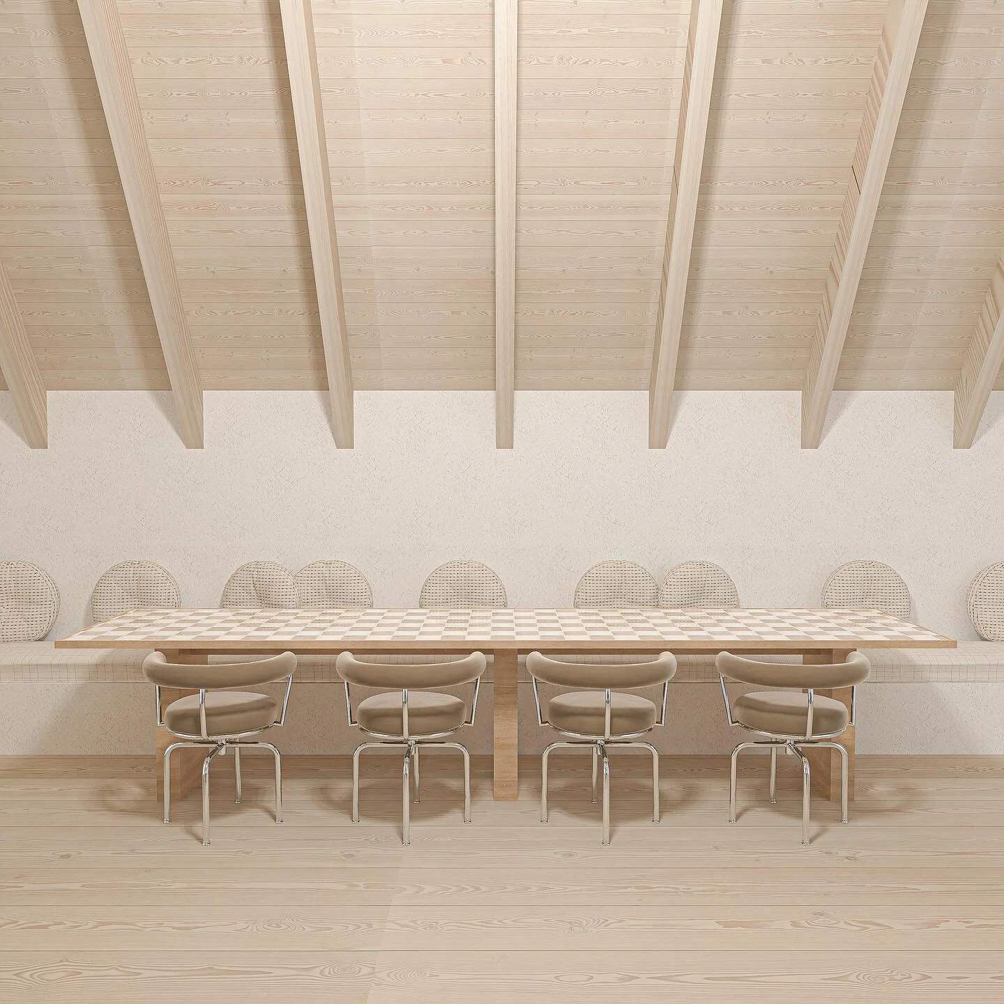 Dining room concept in progress for the #aframe... construction starts next week! ✨